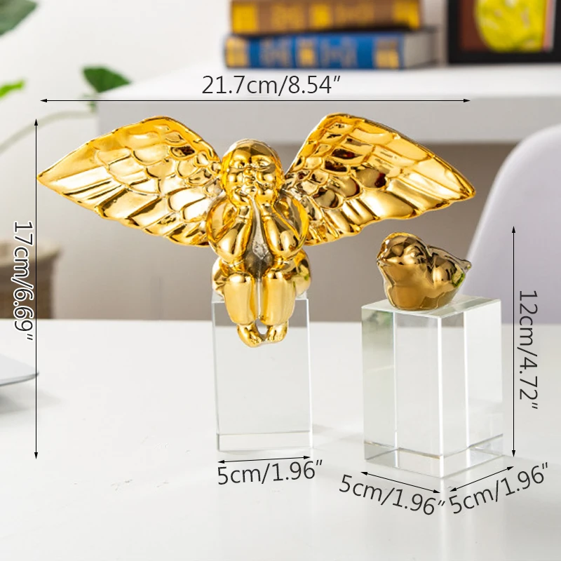 

Nordic Angel Figurines Resin Ornament Sculpture For Home Decoration Accessories Desk Decor Crafts New Year Gifts For Friend Kid