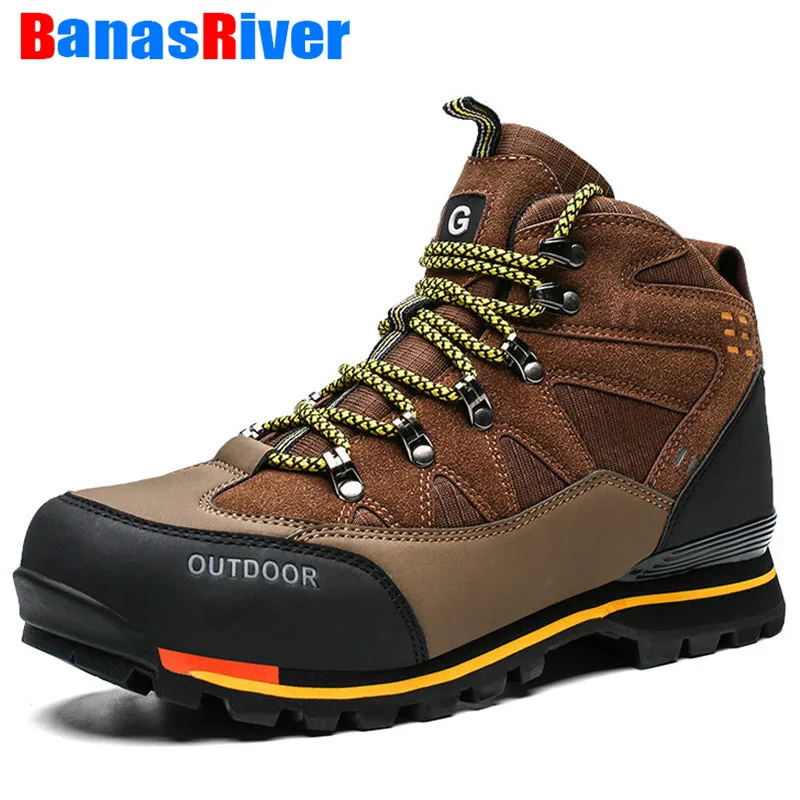 NEW High Quality Leather Men Boots Outdoor Non-slip Lace-Up Fashion Motorcycle Ankle Shoes Wear-resistant Sole Walking Footwear | Обувь