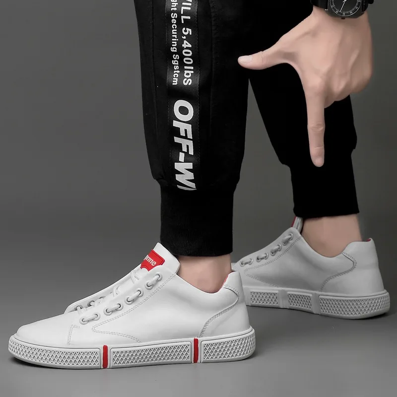 

Mring2020 new leather men's sneakers British leather casual shoes low-top comfortable and lightweight