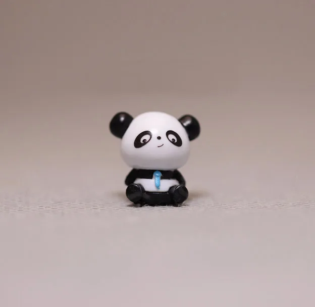 4Pcs/cute panda/miniatures/lovely cute figurine/fairy garden gnome/moss terrarium decor/crafts/bonsai/ DIY doll house/toy/model | Дом и сад