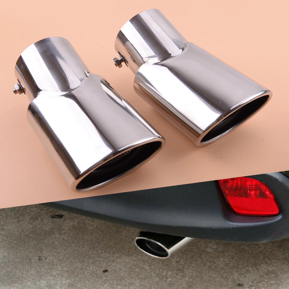 

2 шт. Автомобильная задняя выхлопная труба, наконечник трубки, глушитель, сменный изгиб, подходит для Toyota Highlander 2020 2021, нержавеющая сталь, сере...