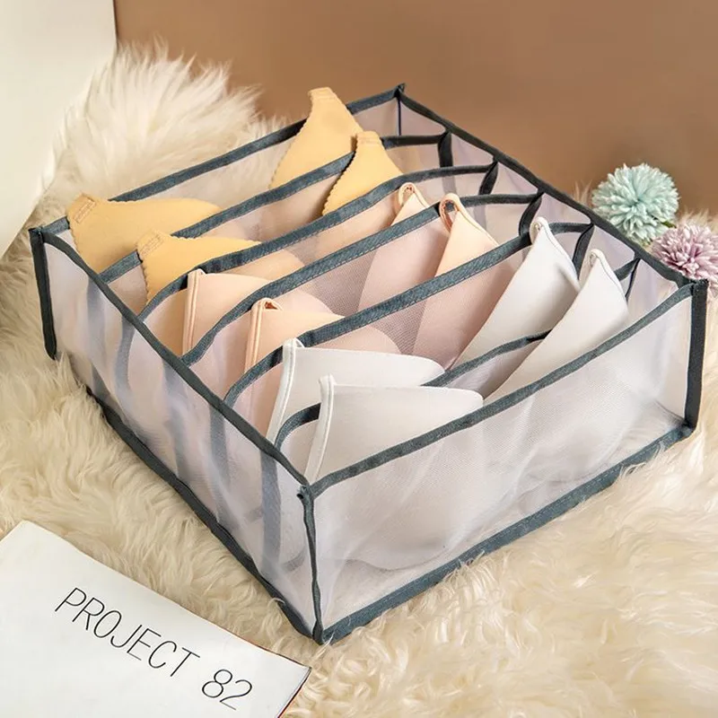 

3 pcs Underwear Organizer Storage Box Foldable Socks Bra Underwear Drawer Closet Organizer Rangement Storage Box
