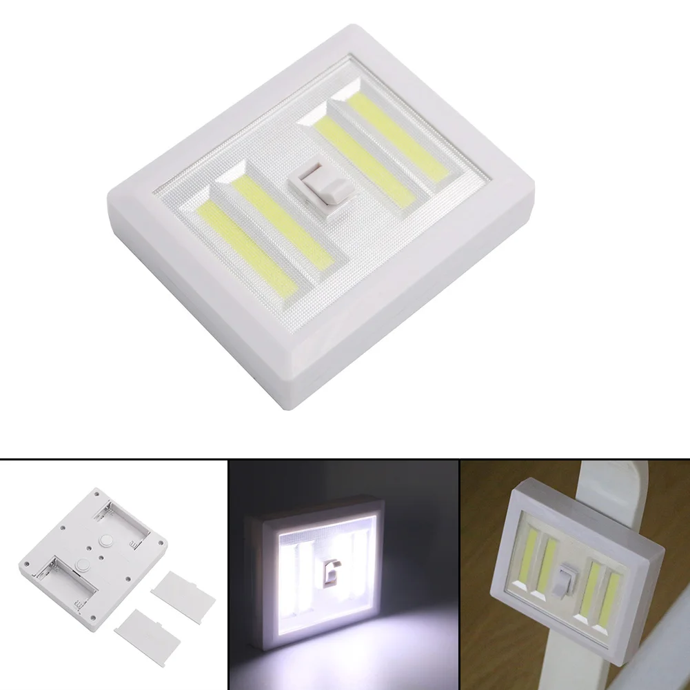 

Magnetic Switch Wall Night Lights 4COB LED 3W Cordless Light Battery Operated Garage Kitchen Cabinet Closet Camp Emergency Lamp