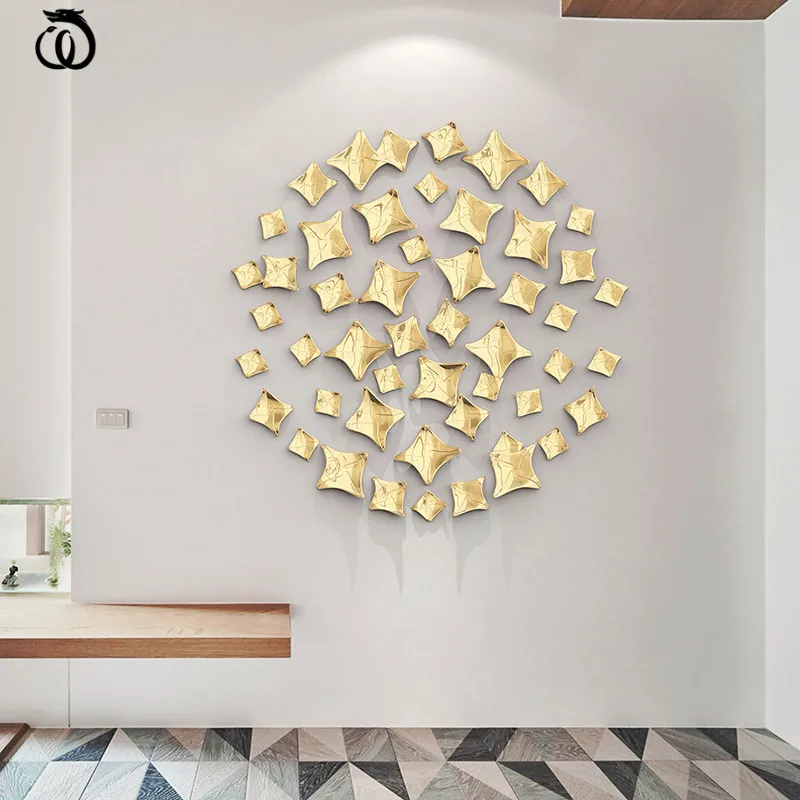 

WU CHEN LONG Chinese Abstract Art Plating Starfish 3D Stereo Wall Hanging Home Decor Plastic Craft Background Decoration R6385