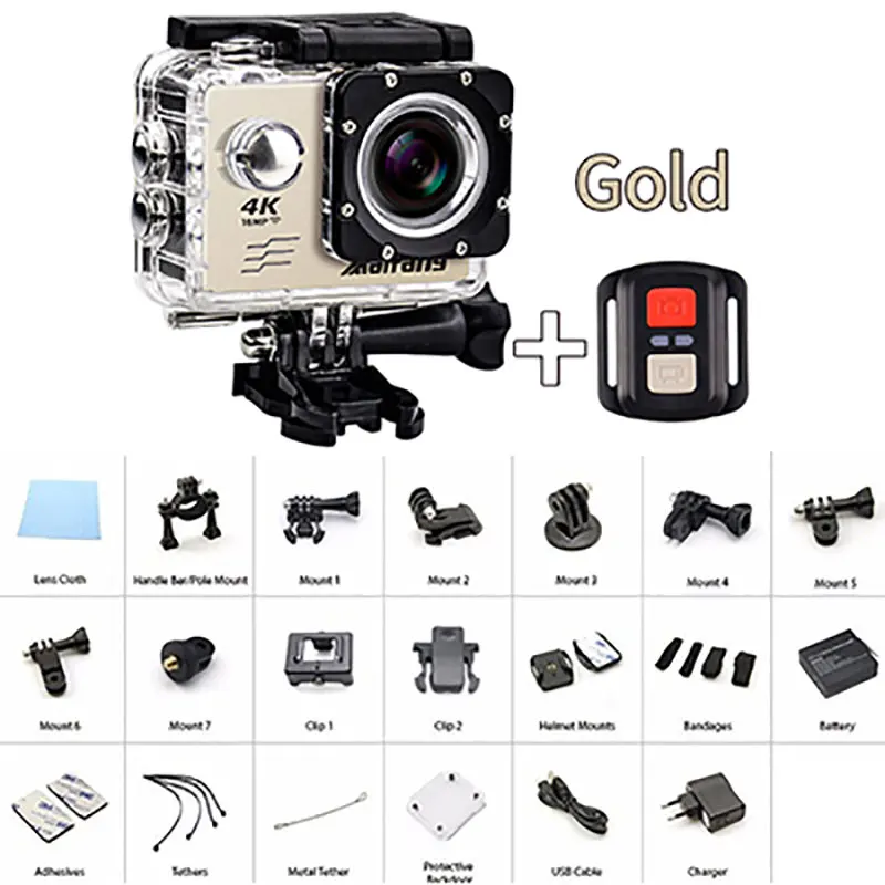 Экшн камера Ultra HD 4 K Wi Fi 16 МП 170 дюйма f60 1080P 60 кадров/с|Экшн-камеры| |