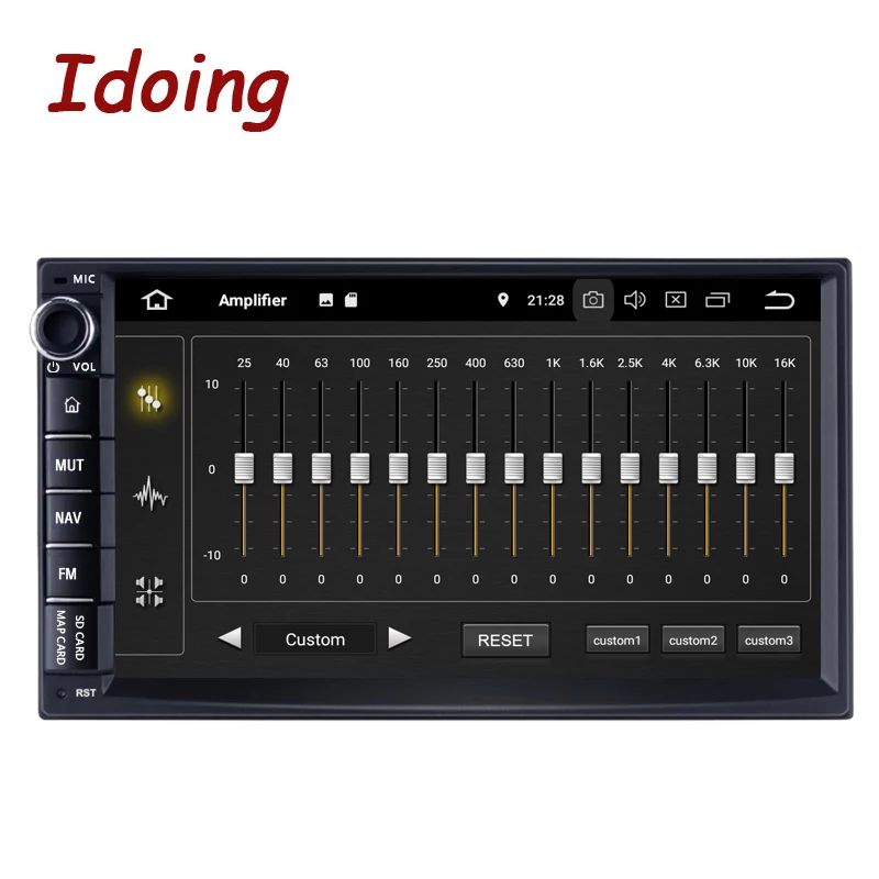 Автомобильный мультимедийный плеер Idoing 7 дюймов 2 Din Android 9 0 радио PX5 4 Гб + 64 ГБ