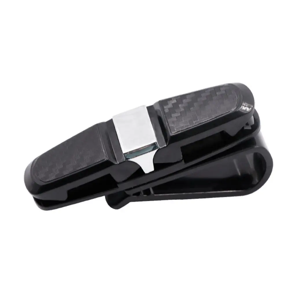 

S-Type Carbon Brazing Car Glasses Clip Sunglasses Double Clip Sun Visor Sunglasses Bill Holder Multifunctional Car Supplies