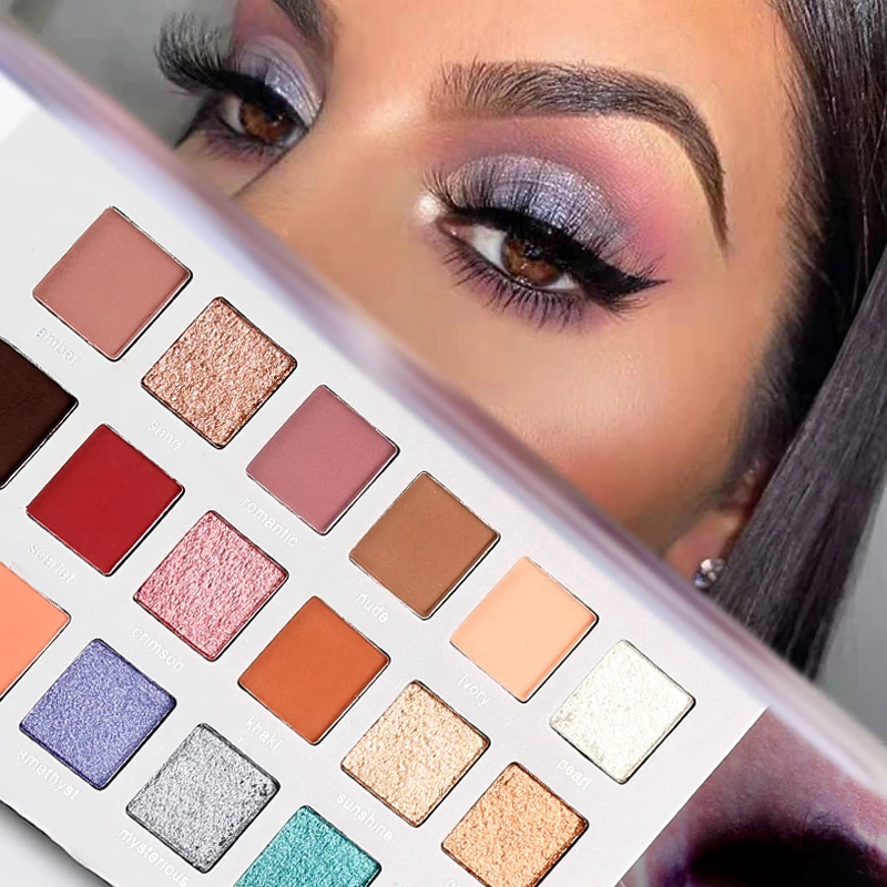 18 Color Eye Makeup Palette Diamond Pigment Glitter Shimmer Eyeshadow Women Beauty Make Up Cosmetics TSLM2 |