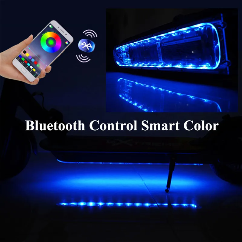 Bluetooth светодиодная полоса со вспышсветильник лампа для M365 электрический скутер
