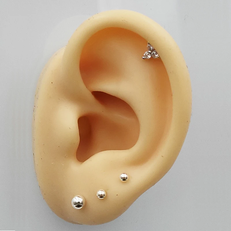 Женские серьги с серебряным цветком и фианитом маленькие ювелирные изделия для