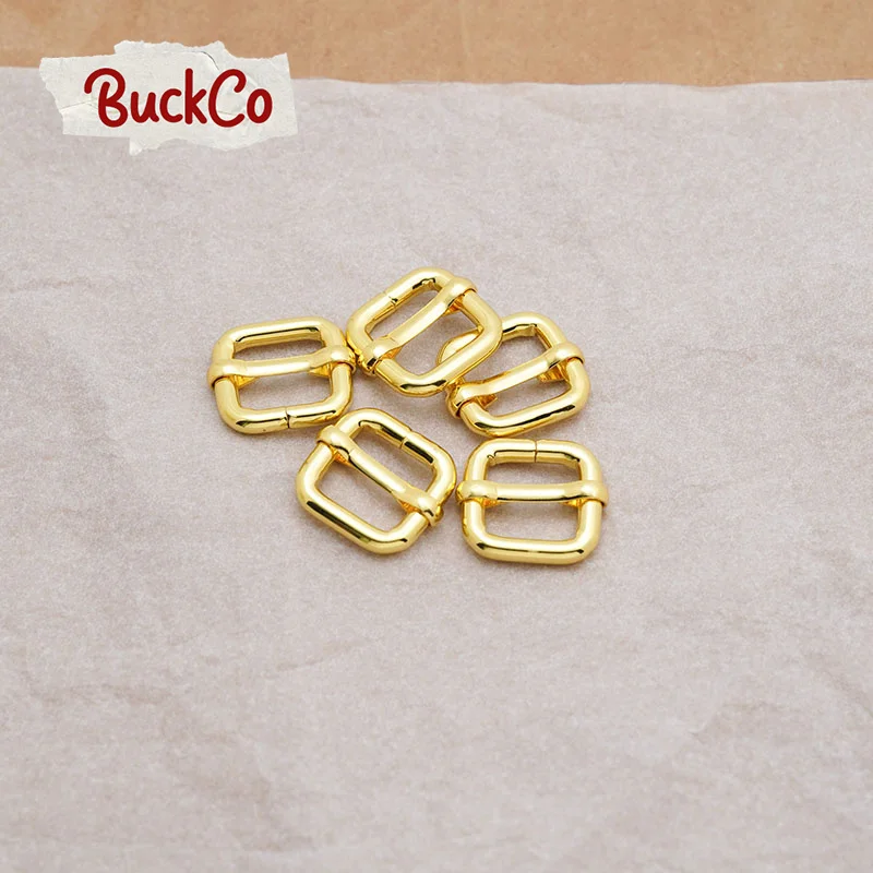 15 мм Желто-золотистый (металлическая пряжка + Регулируемая D-кольцо металлическая