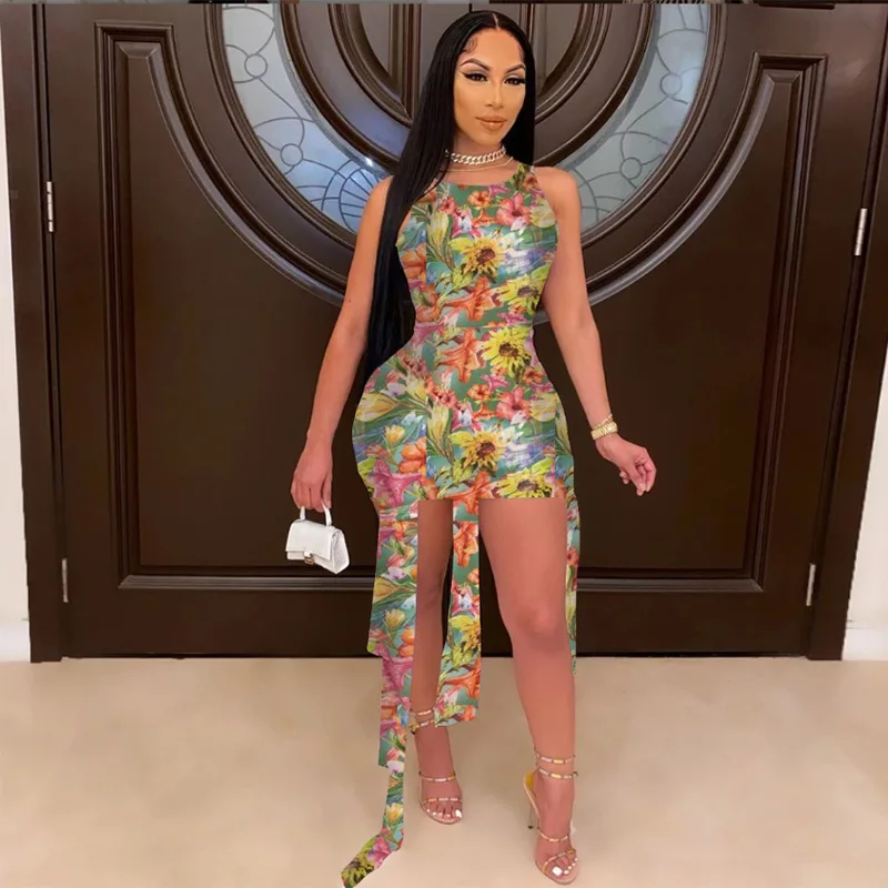 

DISEYAR Bodycon Midi Dress Summer 2021 Bohemia Dresses For Women Girls Y2K Party Beach Cute Elegant Dresses Femme