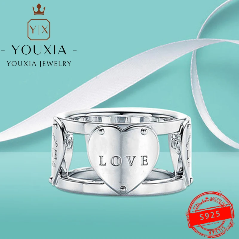 

1:1 925 Sterling Silver Custom Fashion Love Exquisite Ring