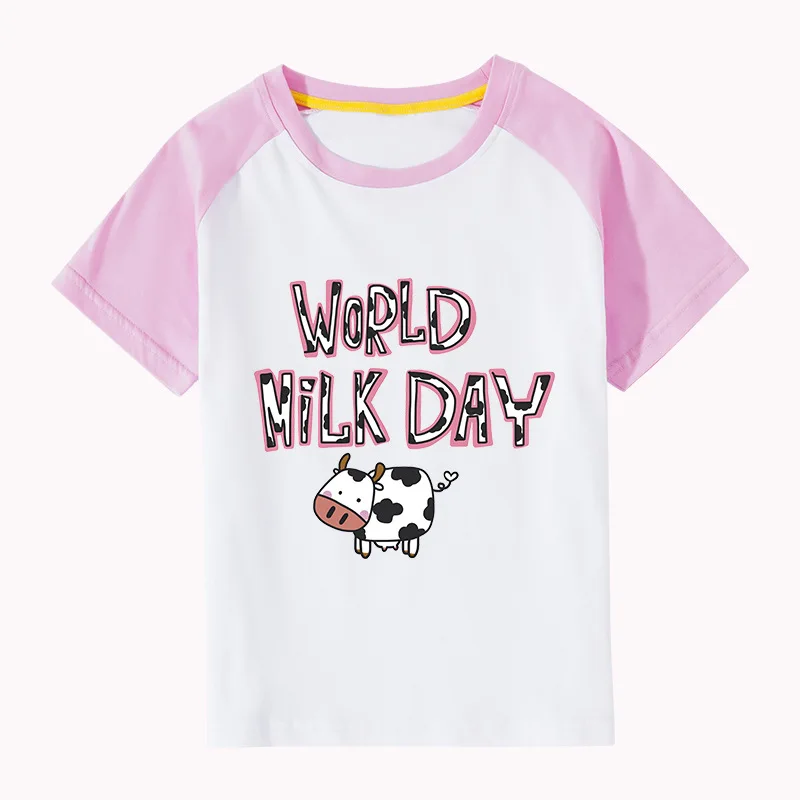 

Kids Girls T-Shirts Summer Short Red Sleeve Tees Pure Cotton Clothes Cartoon Rabbits Printed Outfits Toddler Girls Tops