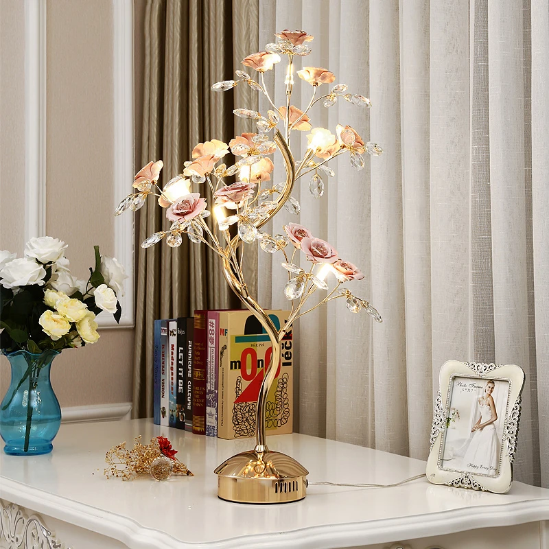 Современная французская пасторальсветодиодный Светодиодная настольная лампа