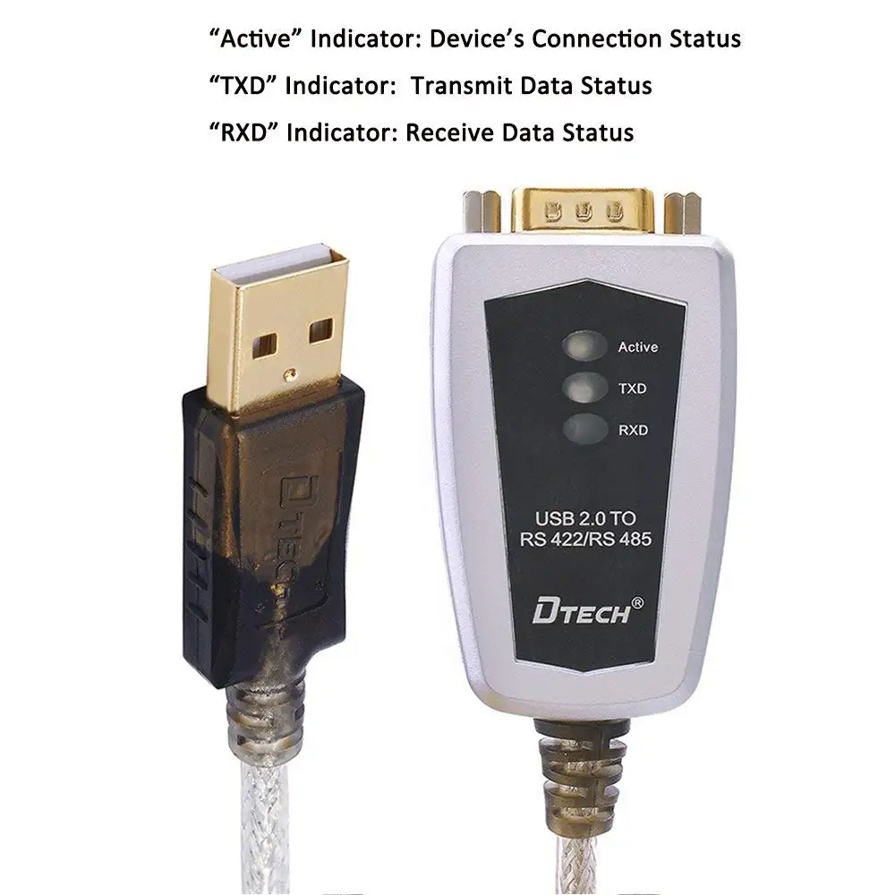 USB to RS485 RS422 Serial Converter Adapter Cable FTDI Chip for Windows 10 8 7 XP and Mac |