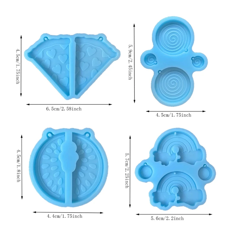 

95AB Watermelon Lollipop Earrings Resin Mold Jewelry Pendant Necklace Silicone Mould