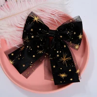lolita headdress lace ancient style star hair accessories hair clips for girls cute children bow hairpin print hair clip