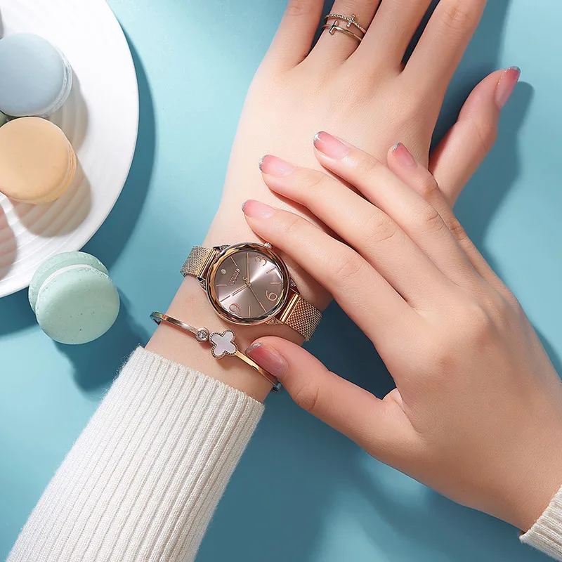 Часы Julius со сверкающим стеклом женские тонкие ювелирные изделия красивые часы