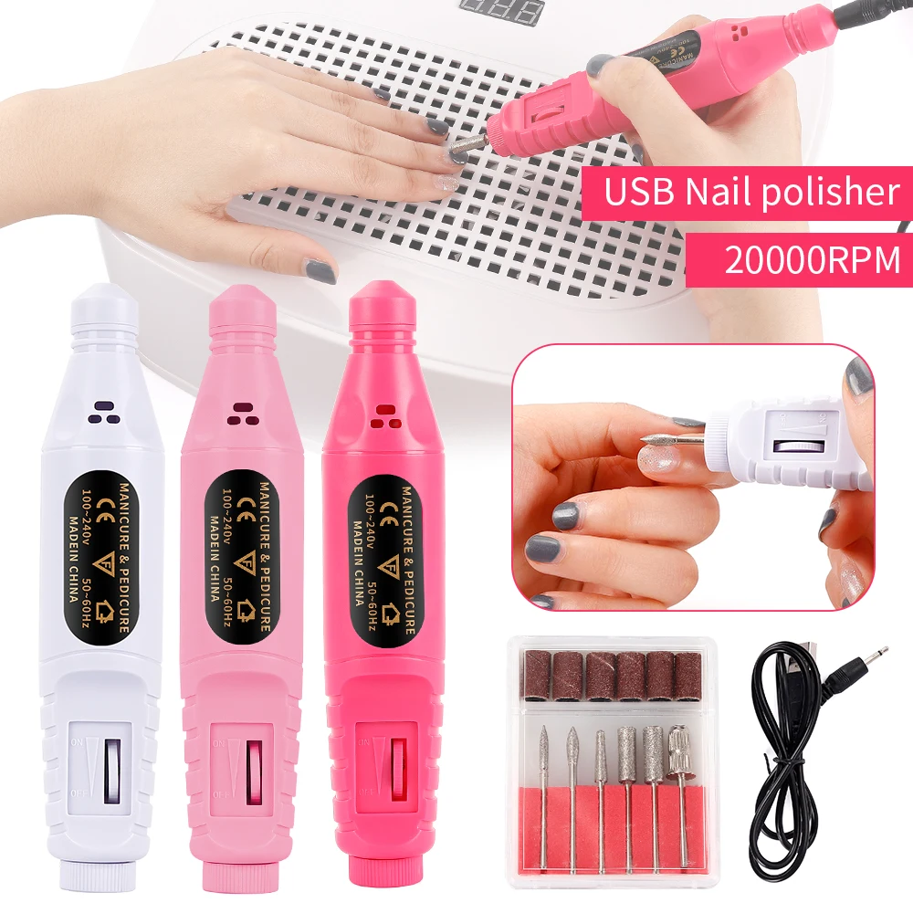 

Электрическая дрель для ногтей маникюрный набор USB педикюрная дрель для ногтей пилка инструмент для полировки портативное оборудование