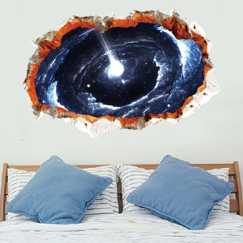 3D Наклейка на стену звездное черное отверстие сделай сам ночное небо домашний