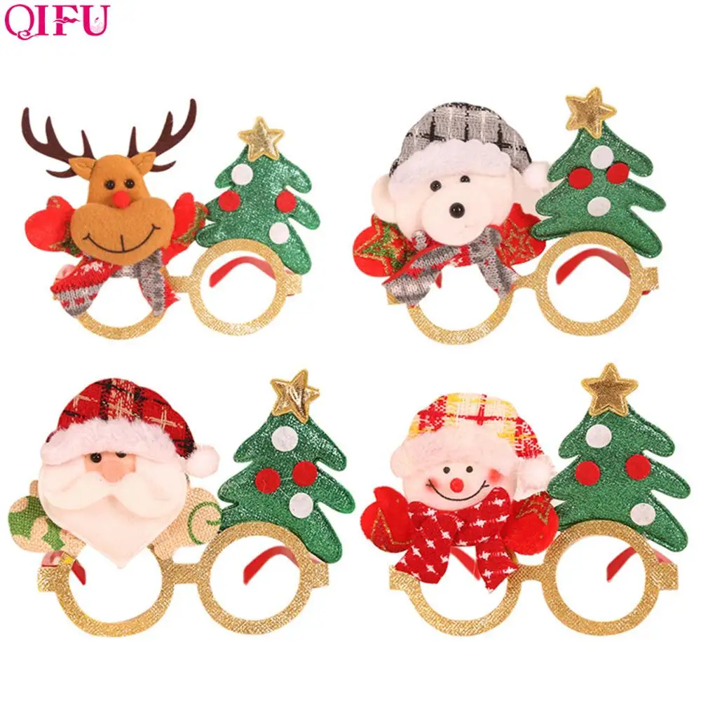 QIFU рождественские украшения для очков дома детей Рождество 2020 Санта Клаус