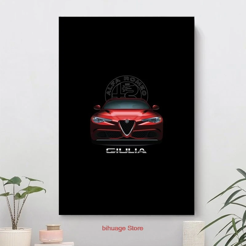 

Декор для дома Alfa Romeo Giulia четырехлистная, большие настенные картины для гостиной, плакаты, HD картины на холсте