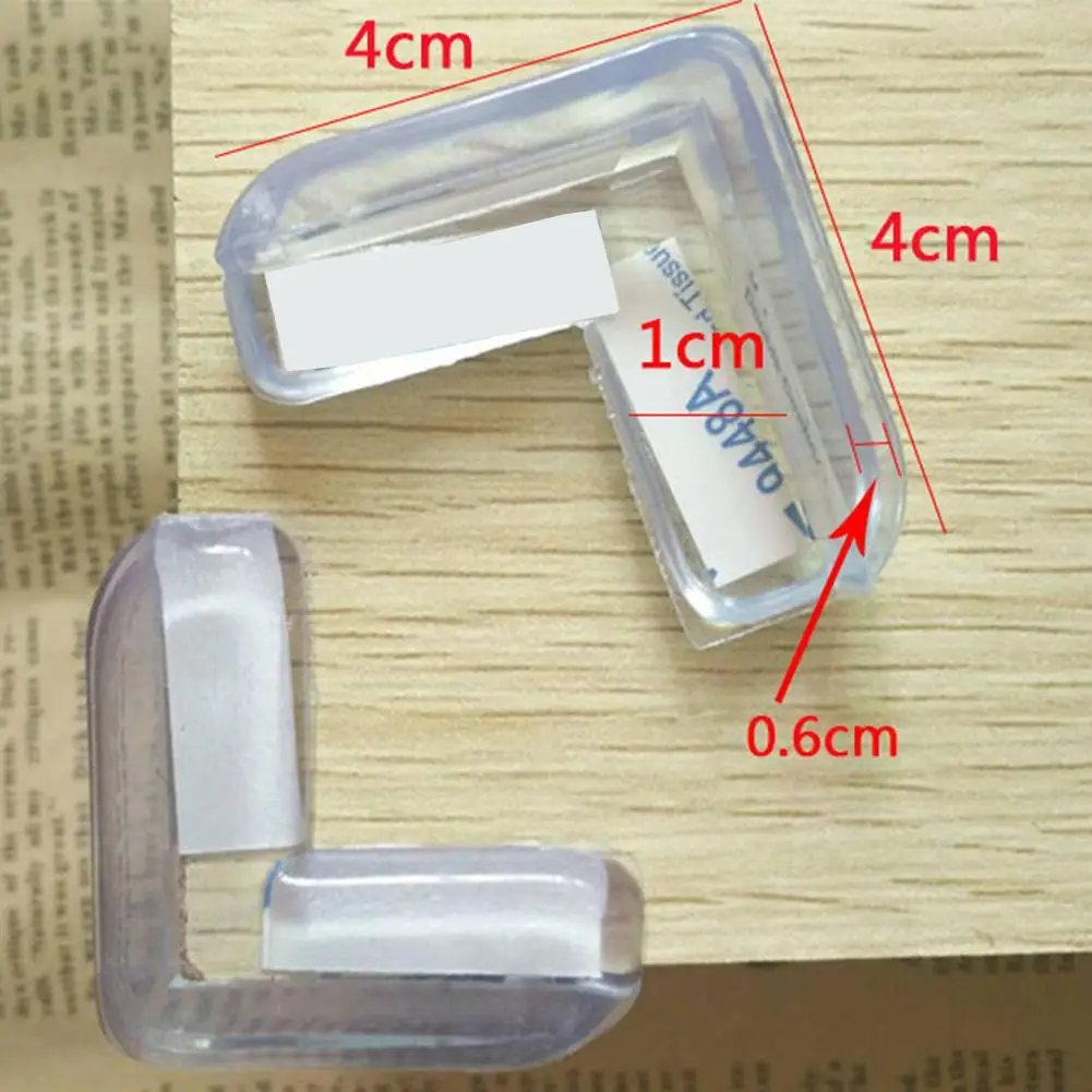 

4pcs Kids Baby Safety Transparent Protector Cover Table Corner Guards Child Protection Cover Furnitures Edge Corner Guards
