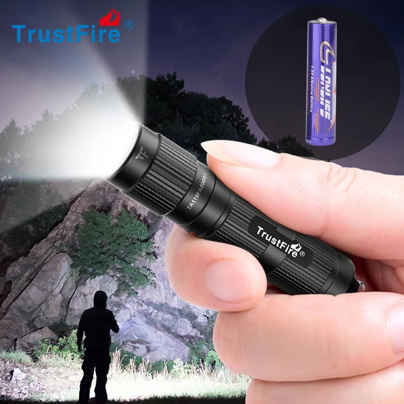 

Миниатюрная светодиодная вспышка Trustfire Mini3 AAA для ключей, 350 люмен, компактная переносная вспышка для повседневного использования, для улицы