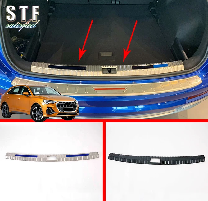 

Stainless Steel Interior Rear Bumper Sill Protector For Audi Q3 2019 2020