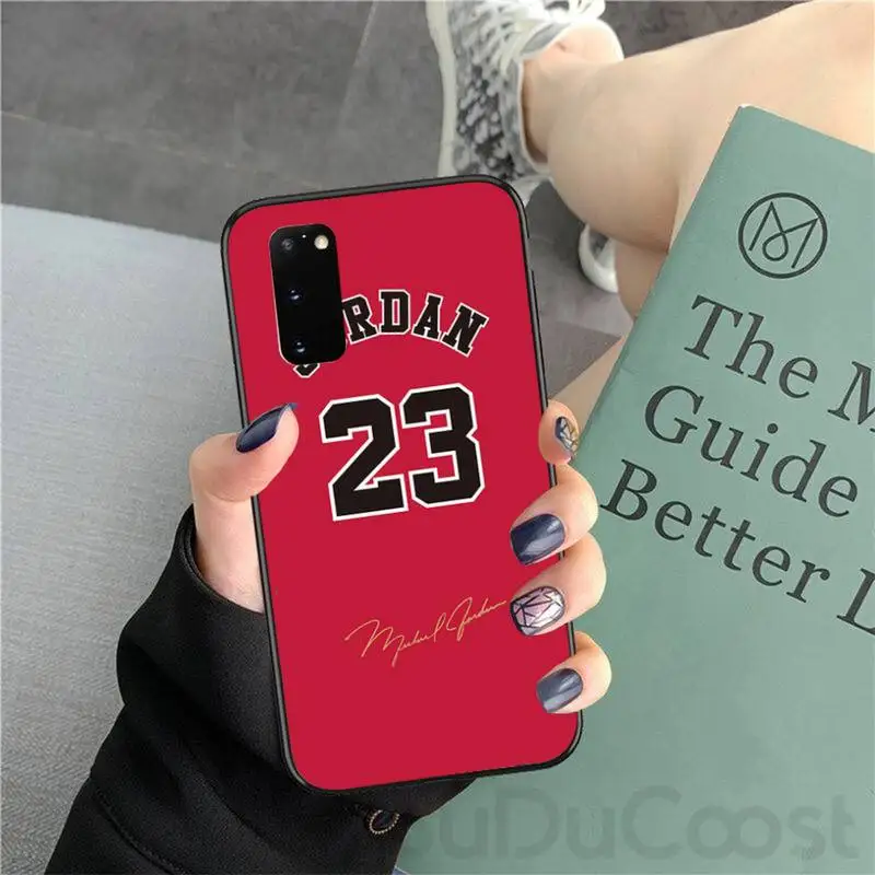 

Basketball 23 Jordan Cover Black TPU Soft Phone Case For Samsung S5 6 7 8 9 10 S8 S9 S10 plus S10E lite S10-5G S20 UITRA plus