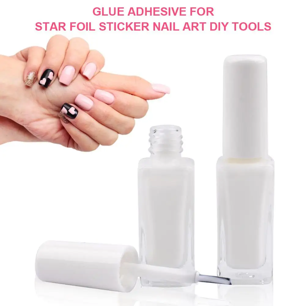 1 бутылка профессионального клея для ногтевого дизайна наклейка фольги