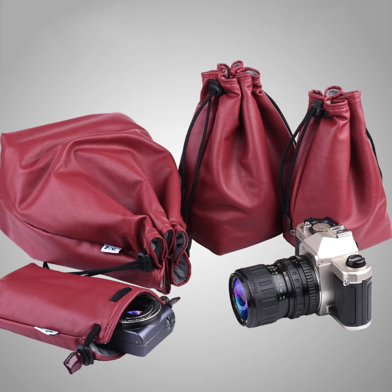 Сумка для dslr-камеры кожаные сумки из овчины чехлы объектива чехол внутренней