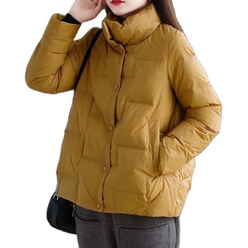 

Fashionable Lightweight Loose Cotton Paras Jacket Women 2021 New Elegant Dark Button Autumn Parker coats Plus Size 5XL Girls Top