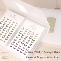 80 slots nail sticker storage book decal collecting albums nail stickers art display showing card manicure nail art tools
