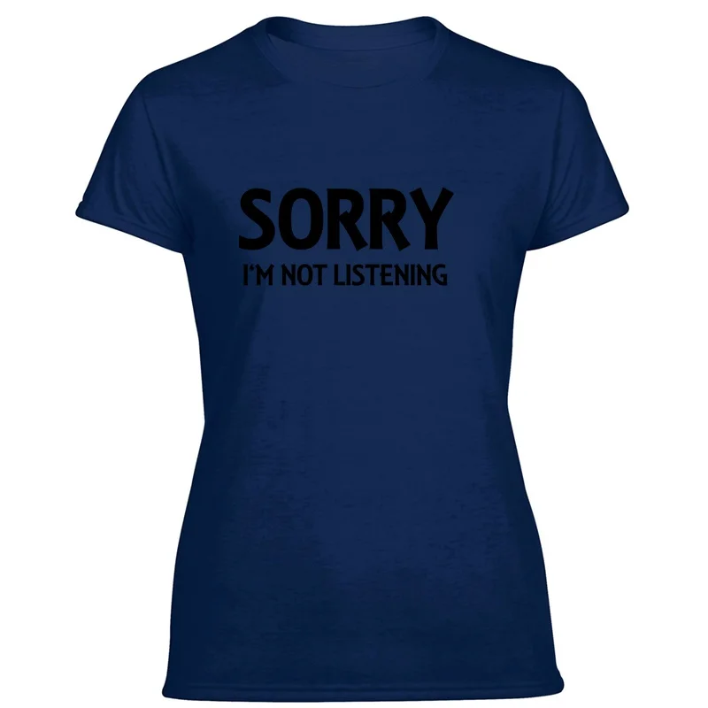 

New Arrival Sorry I'm Not Listening T Shirt O Neck Mens Tshirt Short-Sleeve Famous Pop Top Tee