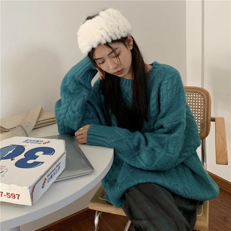 Ins Retro Pullover Sweater Vintage Jum | Женская одежда