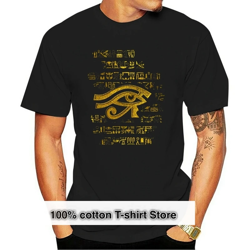 

Tops T Shirt Men egyptian eye of horus Fashion White Custom Male Tshirt