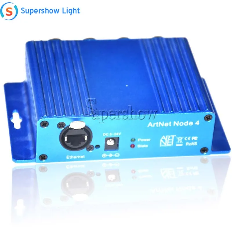 Günstig ArtNet 2048 4 Port Bidirektionale ArtNet/DMX Konverter Standard DMX512 Ausgang RJ45 Net Stecker Sulite/DMX LAN512