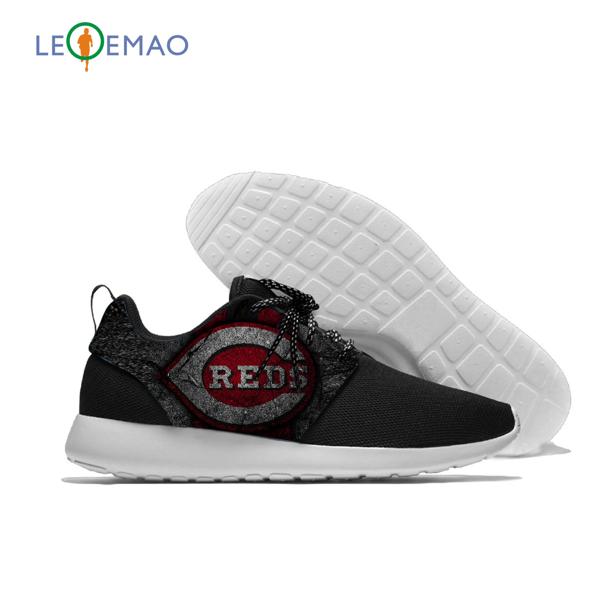 

Reds Breathable Leisure Sport Sneakers Cincinnati Baseball Team Fans Lightweight Casual Men/Women Running Mesh Shoes