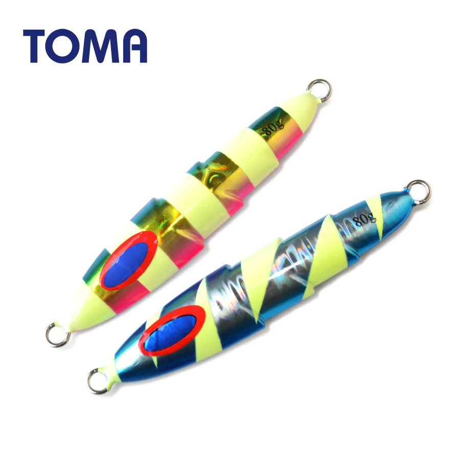 Металлический джиг TOMA 80 г 120 приманка для джиггинга с медленным шагом свинцовая