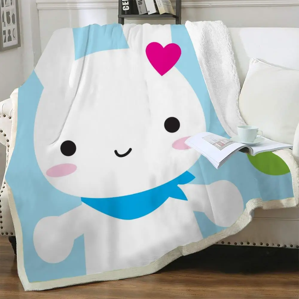 

NKNK Brank Rabbit Blanket Animal Blankets For Beds Flower Plush Throw Blanket Lovely Thin Quilt Sherpa Blanket Animal Vintage