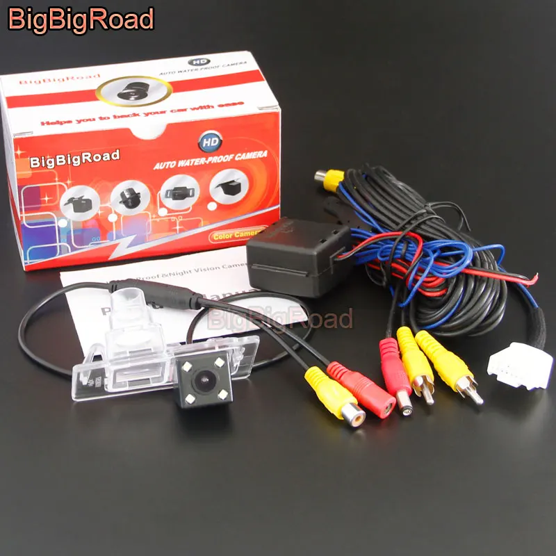 With Power Relay BigBigRoad автомобильная парковочная камера заднего вида для hyundai Elantra AD с 16 контактами адаптер монитор совместим - Название цвета: With Power Relay