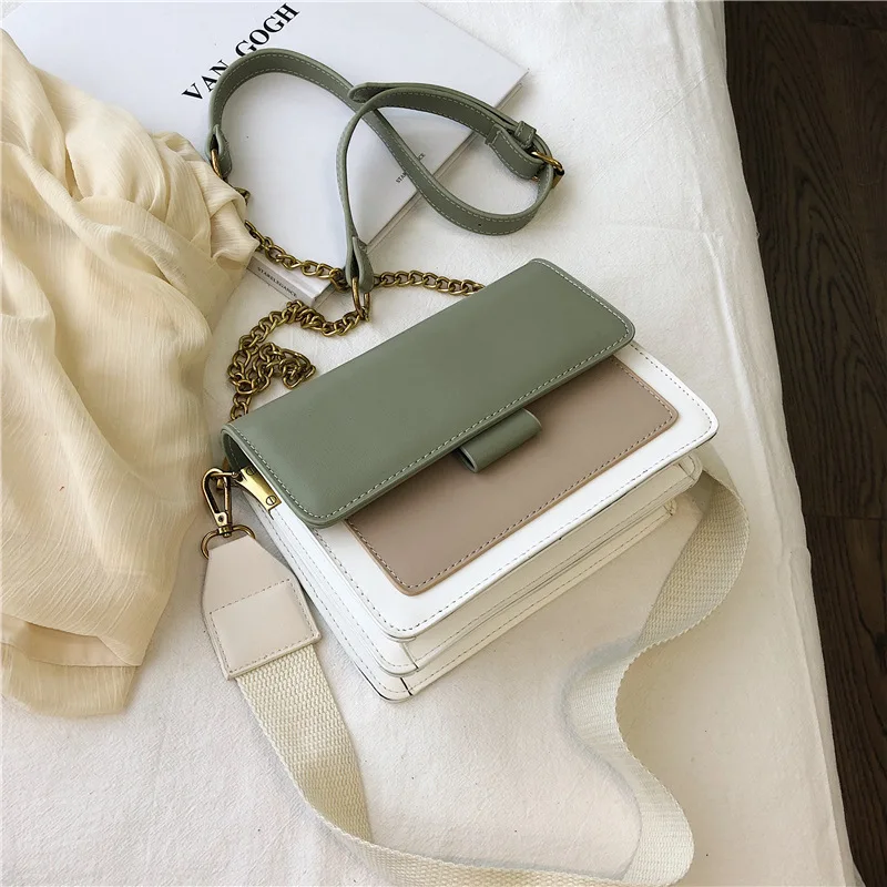 

2020 New Mini Handbags Women Fashion Ins Ultra Fire Retro Wide Shoulder Strap Messenger Bag Purse Simple Style Crossbody Bags