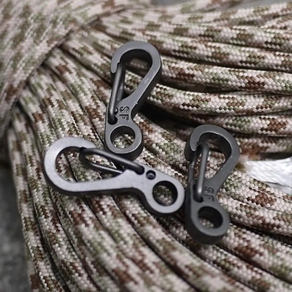 

10 X EDC Mini Stainless Steel Key Buckle Snap Spring Clip Hook Carabiner