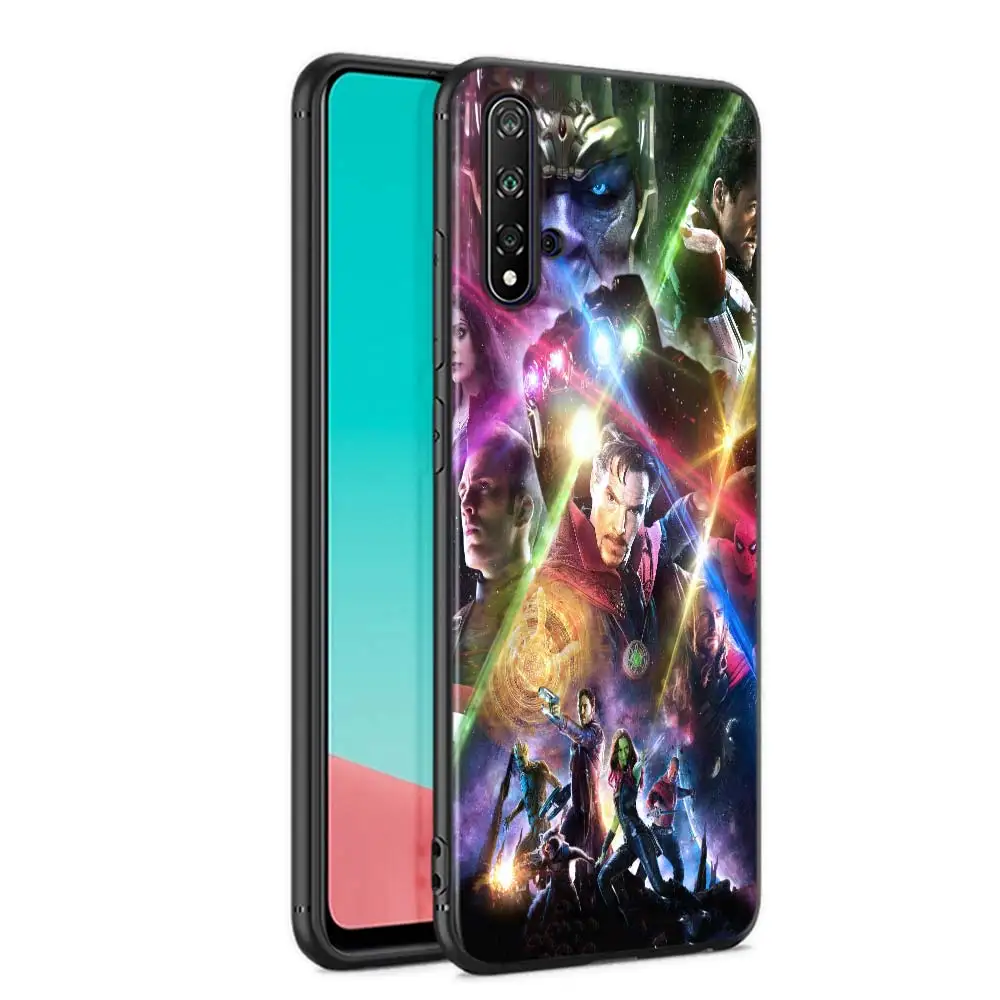 Черный чехол Мстители Железный человек Капитан Америка для huawei Nova 5 3i P Smart Z Plus P30 P20 Pro P10 P9 Lite чехол для телефона