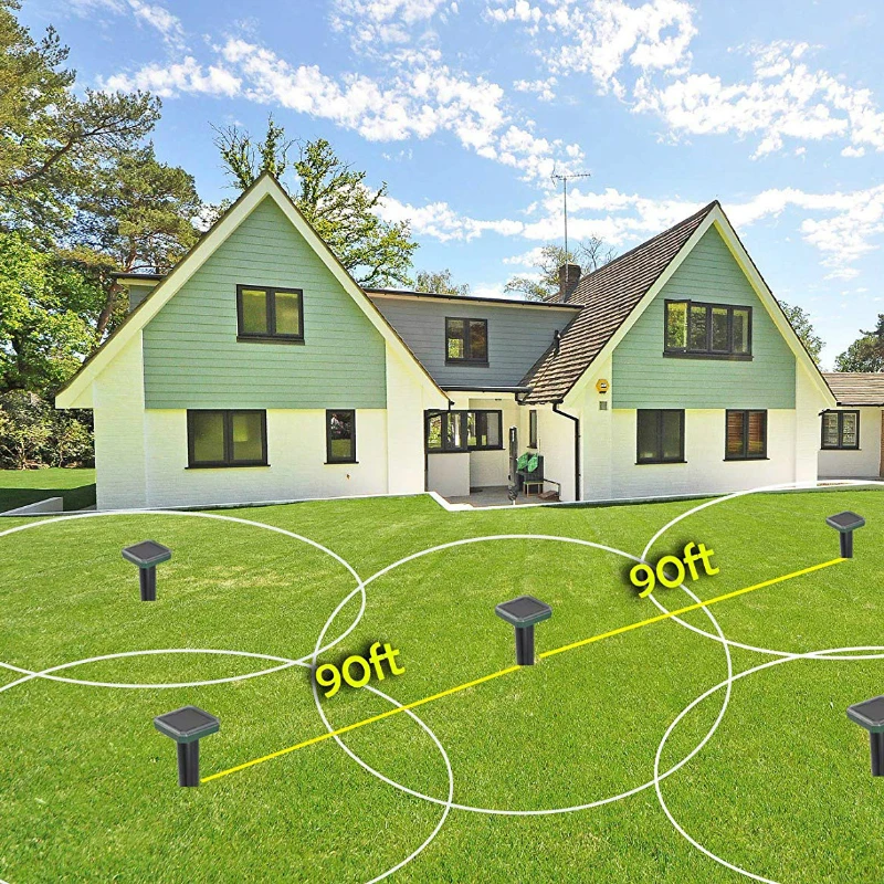 Солнечный ультразвуковой отпугиватель вредителей птиц мыши Змея Отпугиватель