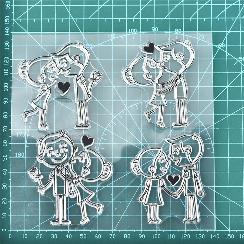 Eastshape День Святого Валентина пара прозрачных штампов 2019 Новый рождественский