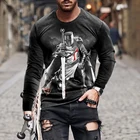 Европейский и американский новый стиль, пуловер с цифровой печатью, футболка с длинным рукавом, тонкая мужская футболка, модная футболка с принтом Венома