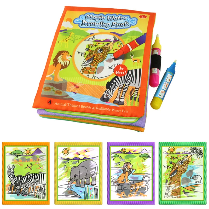 

Детская тканевая Волшебная книга для рисования, обучающая доска для рисования, мультяшная раскраска, коврик для рисования, Детская развивающая игрушка